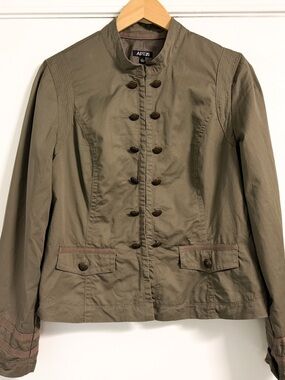 Apt. 9 Military Utility Jacket Large Khaki Cotton Field Jacket